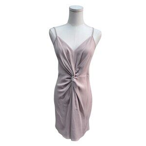 Amanda Uprichard Blush Twist Front Slip Dress Size Small